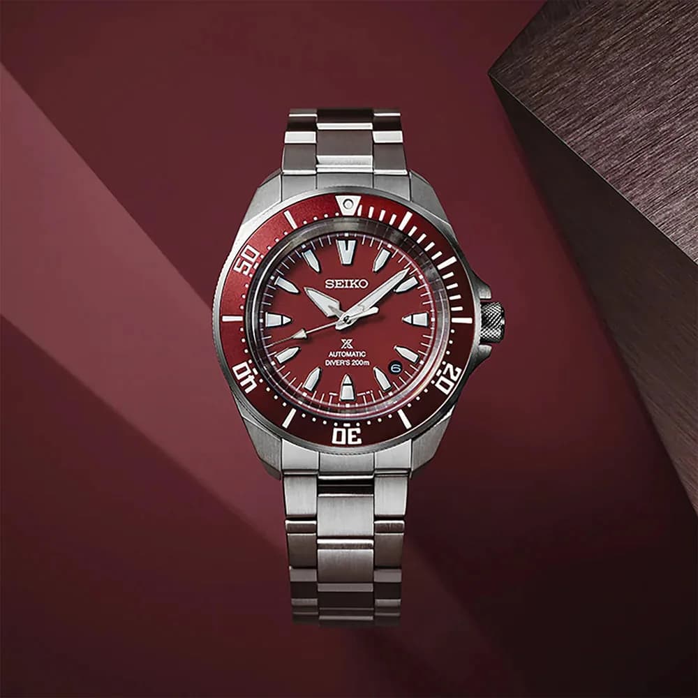 Seiko Samurai Rojo Burgundy